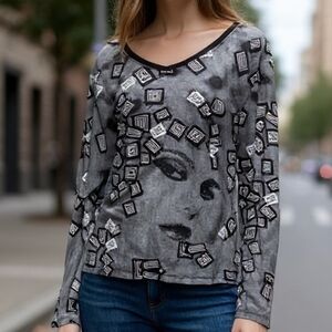 Artistic Fresh FX Black and Gray Long Sleeve Tee 6999